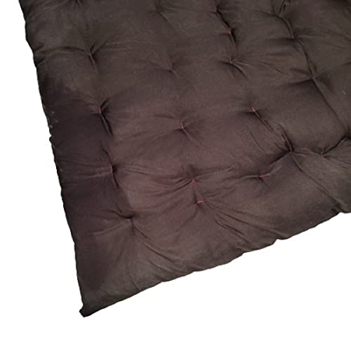 ATOOTFUSION Soft Single Bed Brown Color Cotton Quilt | Foldable Light Weight Filled Single Firm Cotton Quilt Mattress| Gadda (Solid Coloured, 1 Sleeping Capacity, 3 x 6 ft or 72 x 36 Inches) (Brown) - Image 3