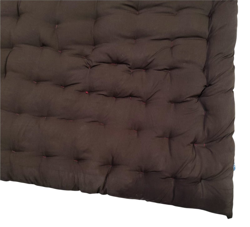 ATOOTFUSION Soft Single Bed Brown Color Cotton Quilt | Foldable Light Weight Filled Single Firm Cotton Quilt Mattress| Gadda (Solid Coloured, 1 Sleeping Capacity, 3 x 6 ft or 72 x 36 Inches) (Brown) - Image 4