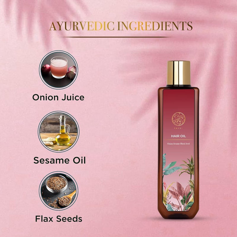 Yahvi Hair Oil Onion Enriched Sesame Olive Oil Anti Hair Fall Oil Boosts Hair Growth Supports All Hair Types Paraben Cruelty Free 200 Ml - Image 4