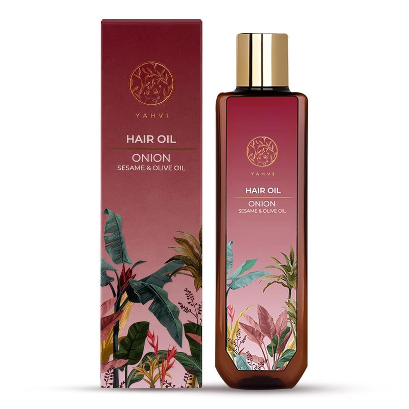 Yahvi Hair Oil Onion Enriched Sesame Olive Oil Anti Hair Fall Oil Boosts Hair Growth Supports All Hair Types Paraben Cruelty Free 200 Ml - Image 2