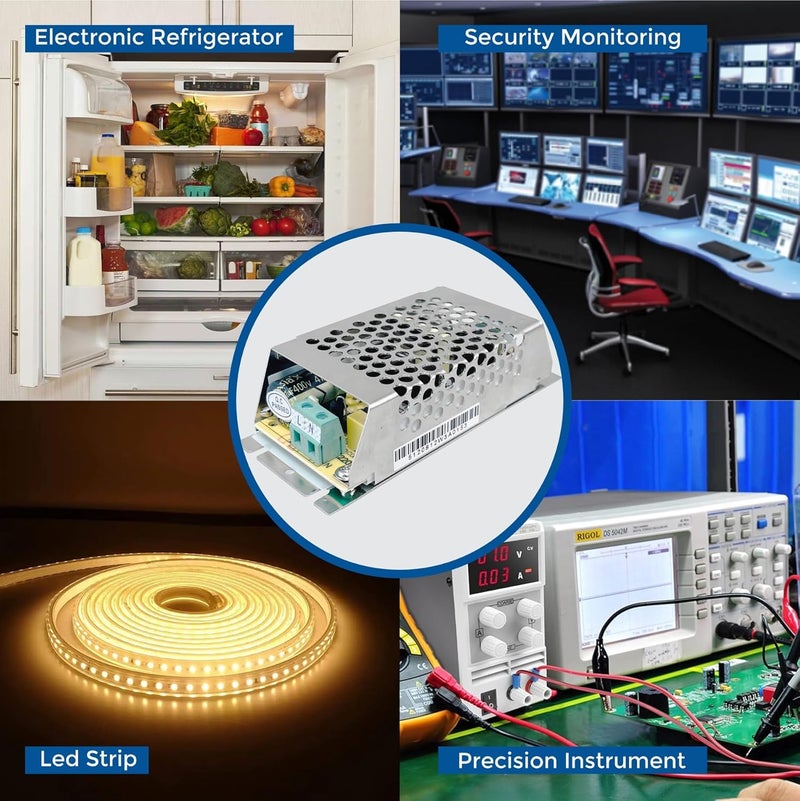 MX مزود طاقة CCTV 12V 3A مع هيكل معدني | محول SMPS مكتبي 220V AC إلى 12V DC | يدعم حتى 6 كاميرات أمنية، DVR، NVR، نوع رصاصة، قبة، PTZ - Image 5