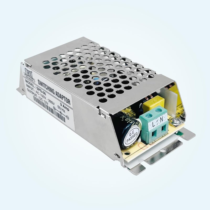 MX مزود طاقة CCTV 12V 3A مع هيكل معدني | محول SMPS مكتبي 220V AC إلى 12V DC | يدعم حتى 6 كاميرات أمنية، DVR، NVR، نوع رصاصة، قبة، PTZ - Image 2