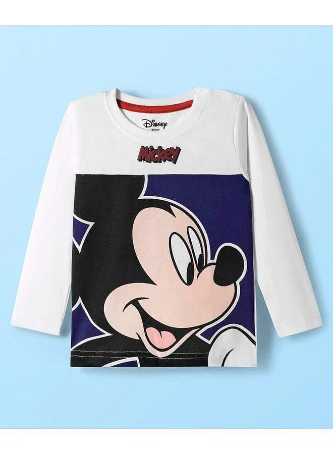 Babyhug Disney Babyhug Disney Single Jersey Top and Pant Set with Mickey Mouse Graphics - Red/White