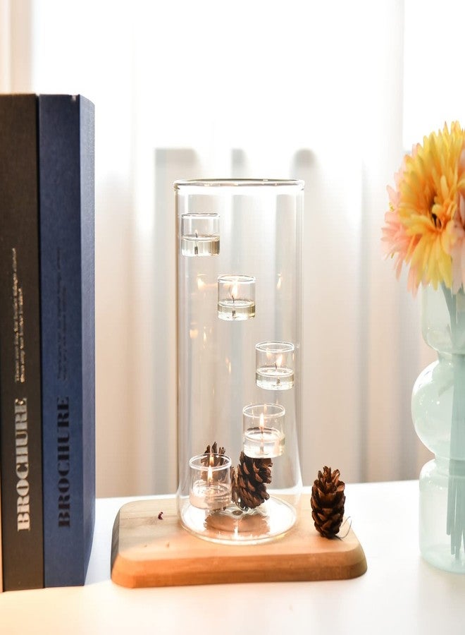 LANLONG Glass Hurricane Candle Holder for Pillar Candles, Clear Cylinder Candle Holder for Table Centerpiece Decorations, Hurricane Glass Candle Holders for Dining Room Wedding Parties Home Decorations - Image 4