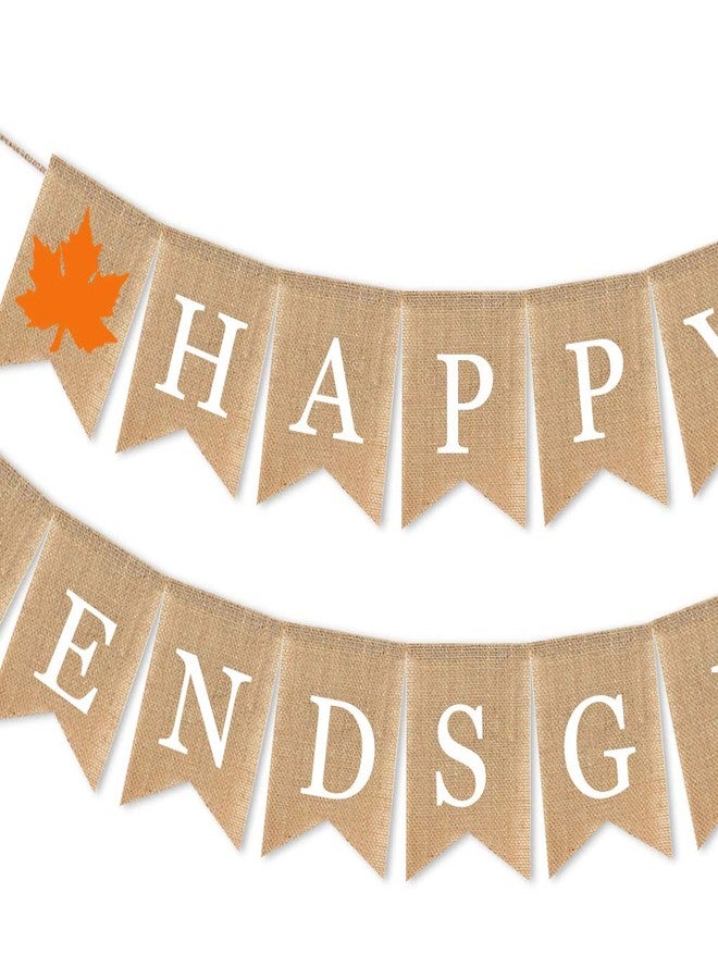 Ozekov 7-gost Burlap Happy Friendsgiving Banner Fall Autumn Friend Party Garland Supplies - Image 4