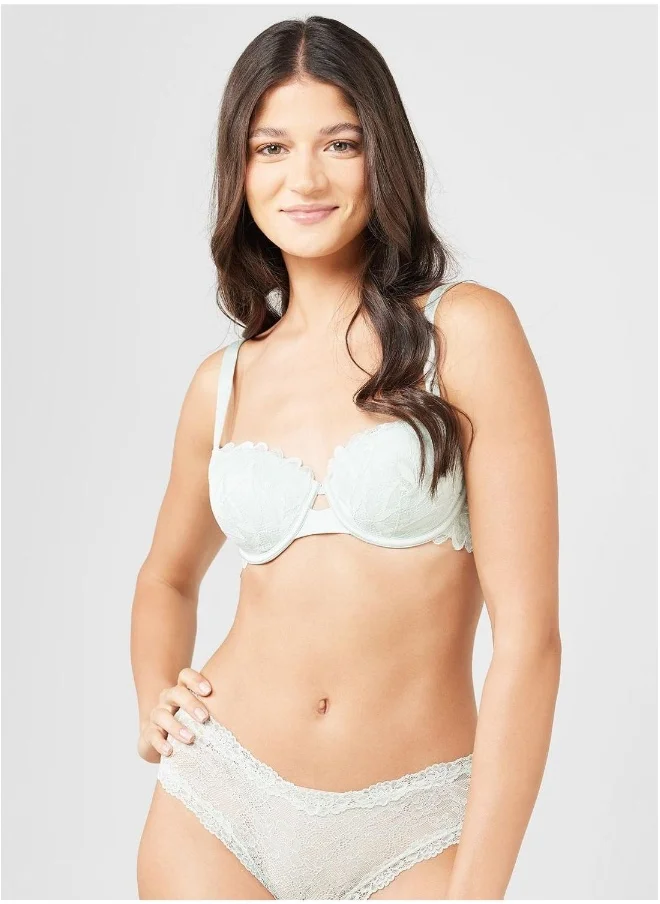 La Senza Lace Detail High Leg Brief
