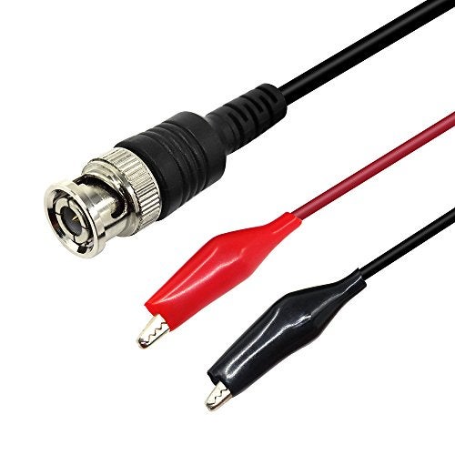 Amadget BNC Q9 to Double Alligator Clip Test Cable Probe Leads Oscilloscope Test (Pack of 2) - Image 4