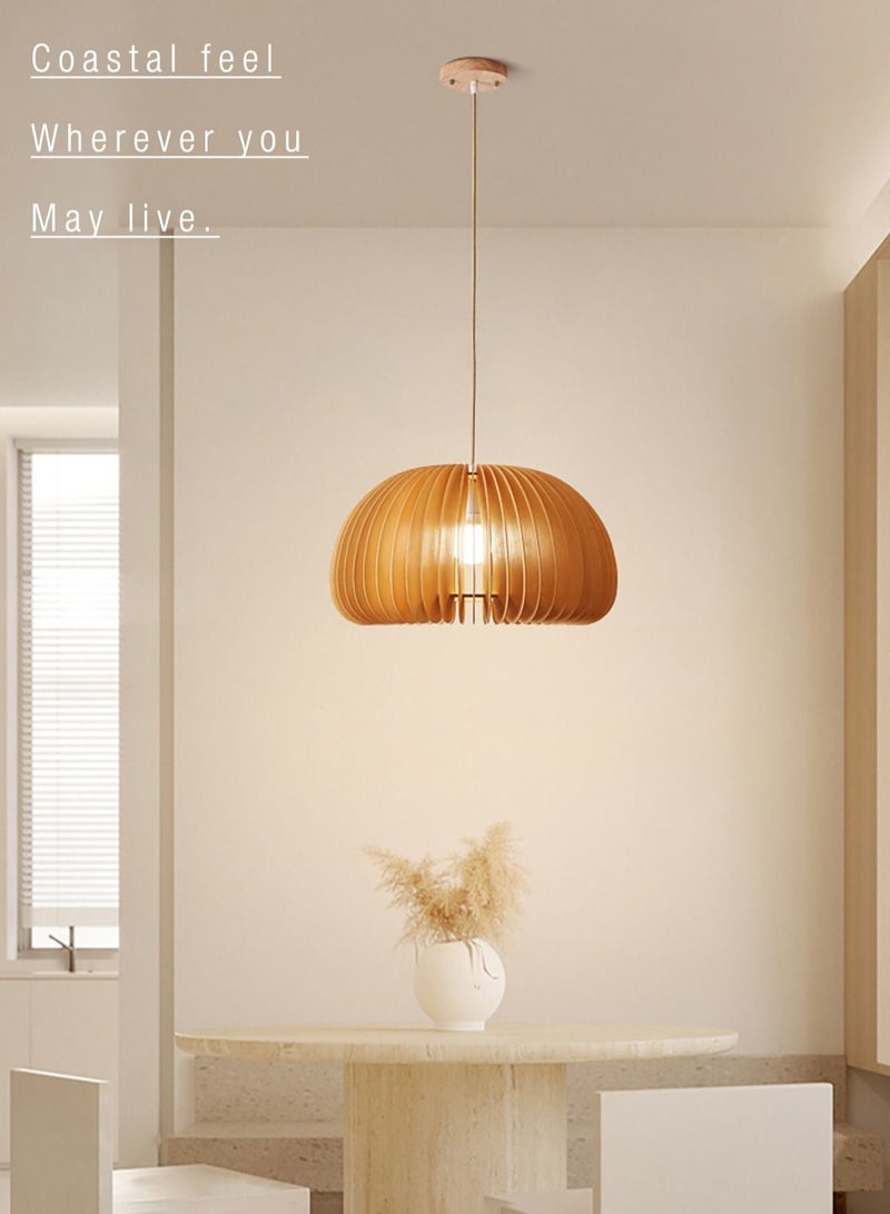 Merry Moments Wooden Pendant Light Ceiling Light Chandelier Hanging Light for Living Room Bedroom Dining Office Retail Balcony E27 Bulb Warm White Diameter 35 cm - Image 2