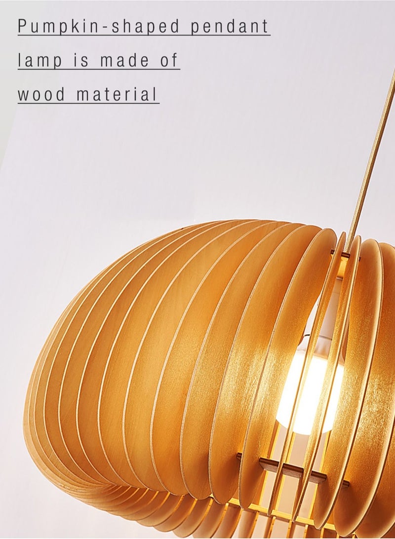Merry Moments Wooden Pendant Light Ceiling Light Chandelier Hanging Light for Living Room Bedroom Dining Office Retail Balcony E27 Bulb Warm White Diameter 35 cm - Image 4