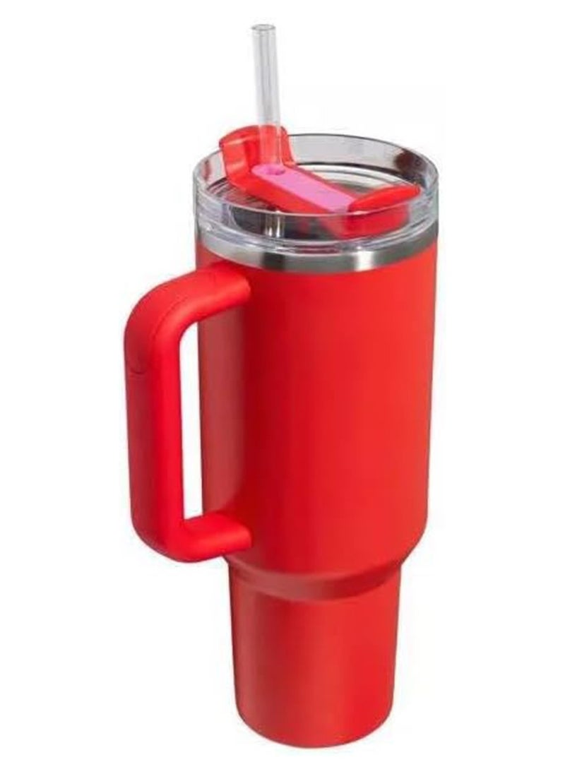 Stanley - Stanley Quencher H2.0 FlowState Tumbler 40OZ RED VALENTINE  Stainless Steel Vacuum Insulated with 3-Position Lid and Straw Perfect for Water Iced Tea Coffee On-the-Go Hydration Ideal Gift Stanley Cup - Image 1