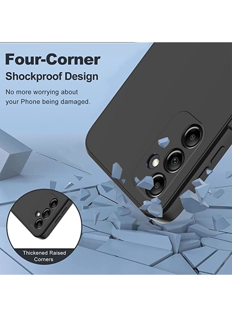 Samsung Galaxy A14 5G Soft Silicone Gel Rubber Case Shockproof Matte Finish Back Cover Inner Fabric Lining with Camera Protection Case for Samsung Galaxy A14 4G Black - Image 5