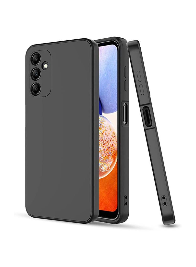 Samsung Galaxy A14 5G Soft Silicone Gel Rubber Case Shockproof Matte Finish Back Cover Inner Fabric Lining with Camera Protection Case for Samsung Galaxy A14 4G Black - Image 2