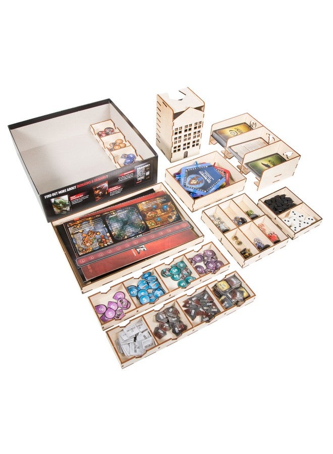 The Broken Token The Broken Token - Betrayal at House on the Hill 2nd ed, 3rd ed, and Baldur's Gate and Expansions Wooden Game Organizer - Wooden Game Organizer Box with Multiple Trays  - Image 1