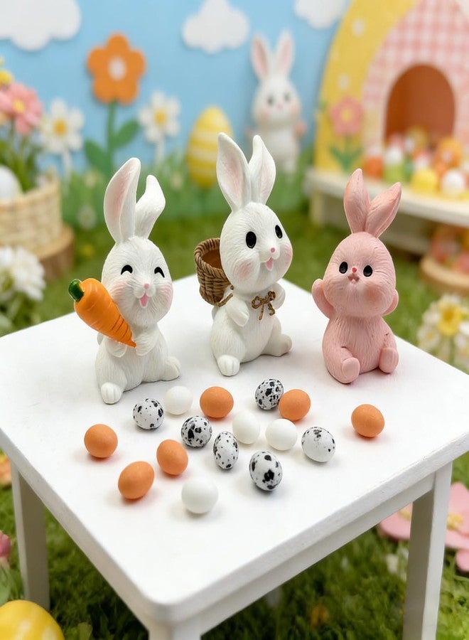 Suartus Mini Easter Eggs for Crafts, 60Pcs Artificial Miniature Eggs Fake Resin Chicken Bird Eggs for DIY Crafts Easter Spring Party Decorations Photo Props Table Garden Outdoor Bird Nest Decor - Image 4