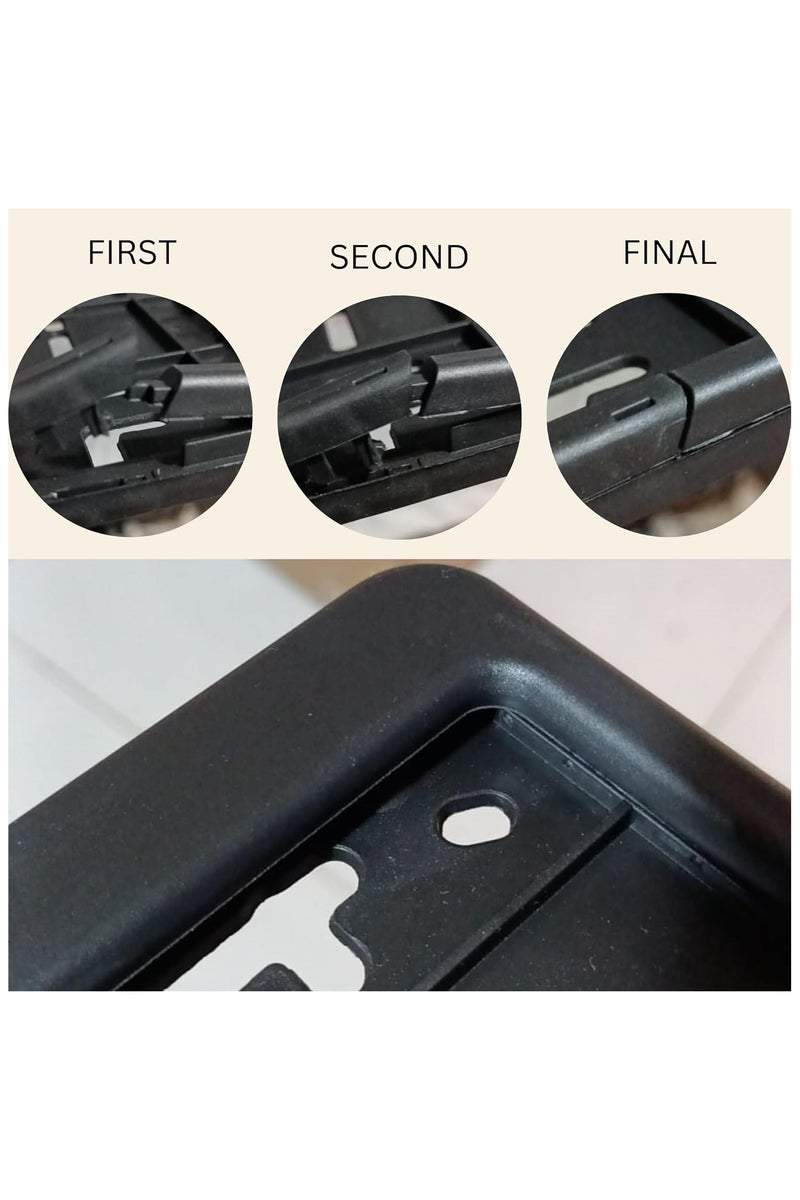 إيتافا إطار لوحة أرقام السيارة القصير – الشارقة | حامل لوحة رقم مع 8 براغي تثبيت | غطاء لوحات فاخر | حماية أمامية وخلفية للسيارات – لإمارة الشارقة - Image 3