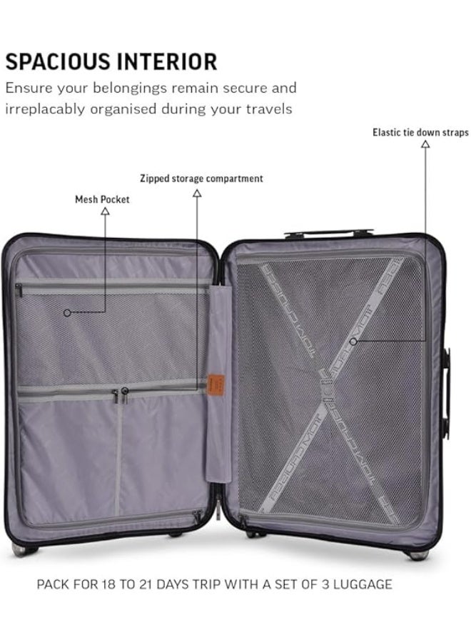 Tom Cruiser Premier 20” Hard Shell Travel Trolley Suitcase with Built-In Smart Scale, Durable Construction and Smooth-Glide Wheels – Silver - Image 5