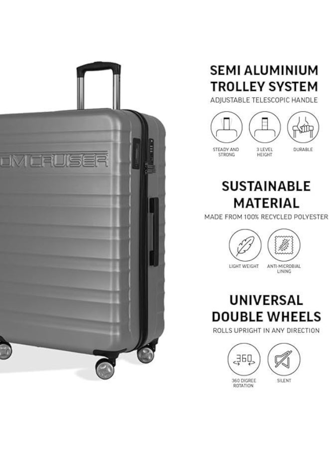 Tom Cruiser Premier 20” Hard Shell Travel Trolley Suitcase with Built-In Smart Scale, Durable Construction and Smooth-Glide Wheels – Silver - Image 4