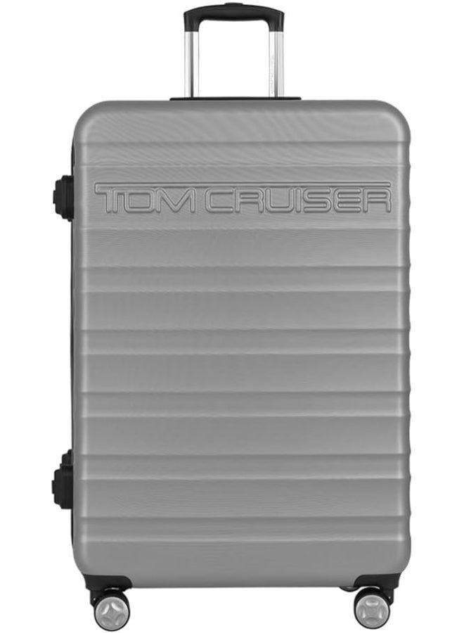 Tom Cruiser Premier 20” Hard Shell Travel Trolley Suitcase with Built-In Smart Scale, Durable Construction and Smooth-Glide Wheels – Silver - Image 1