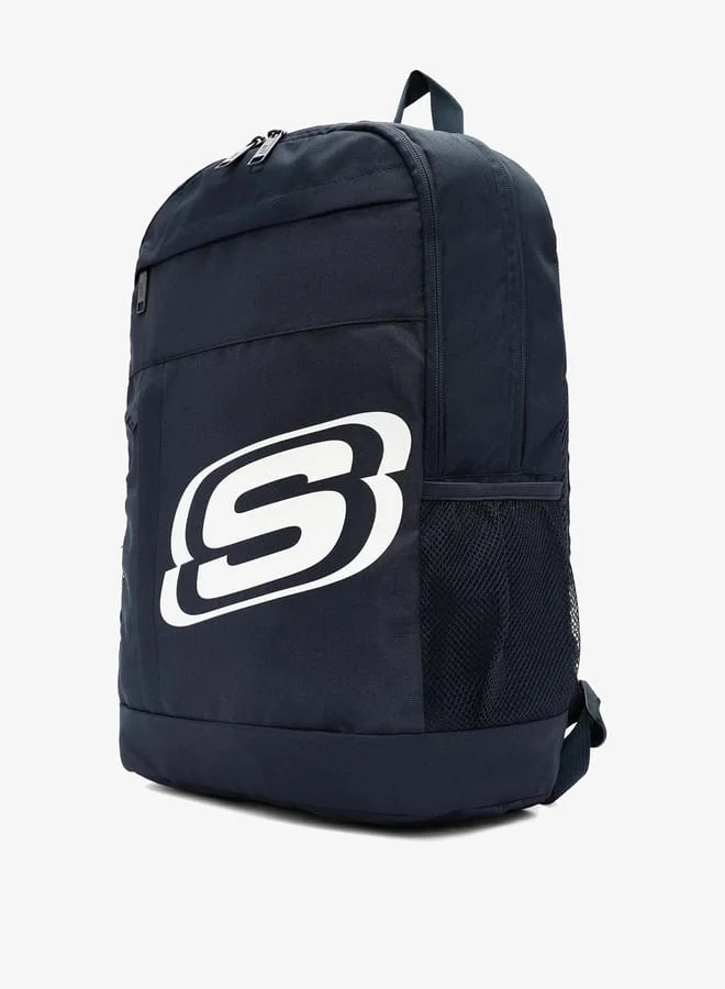 SKECHERS Boys Logo Print Backpack with Zip Closure and Adjustable Shoulder Straps
