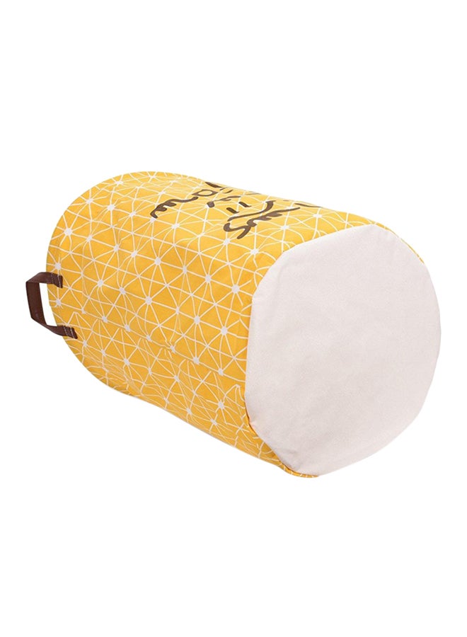 Laundry Hamper Yellow/Brown/White 35cm - Image 2