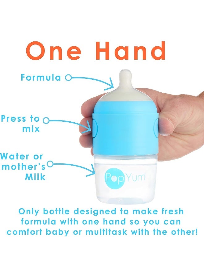 PopYum زجاجات حليب الأطفال PopYum سعة 5 أونصات، تركيبة مضادة للمغص، 2 عبوة مع تدفق بطيء #1، 150 مل، خالية من BPA، قفل طبيعي - Image 2