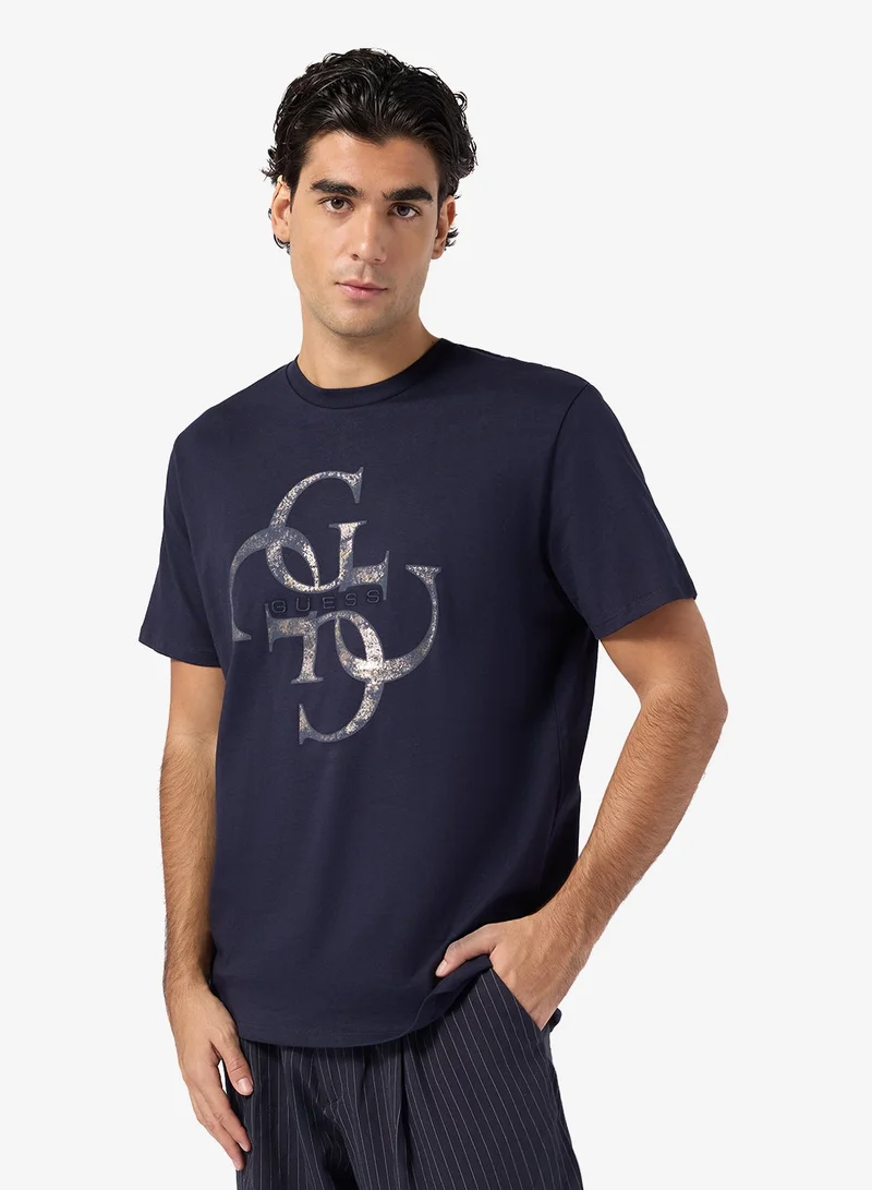 GUESS Short Sleeve Crew Neck American Trad T-Shirt