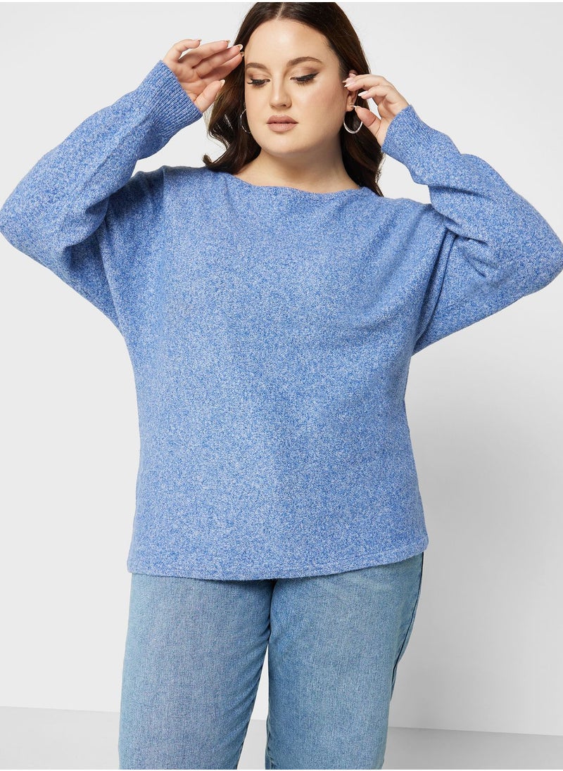Vero Moda Curve - Boat Neck Sweater - Image 1