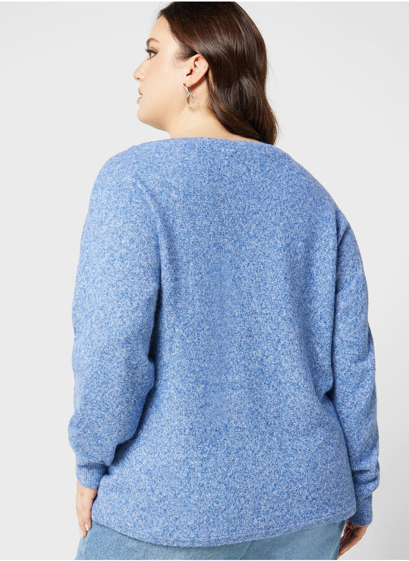 Vero Moda Curve - Boat Neck Sweater - Image 1