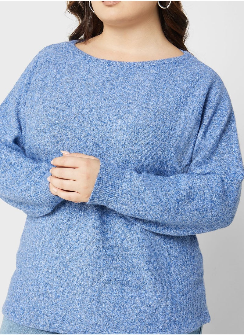 Vero Moda Curve - Boat Neck Sweater - Image 1