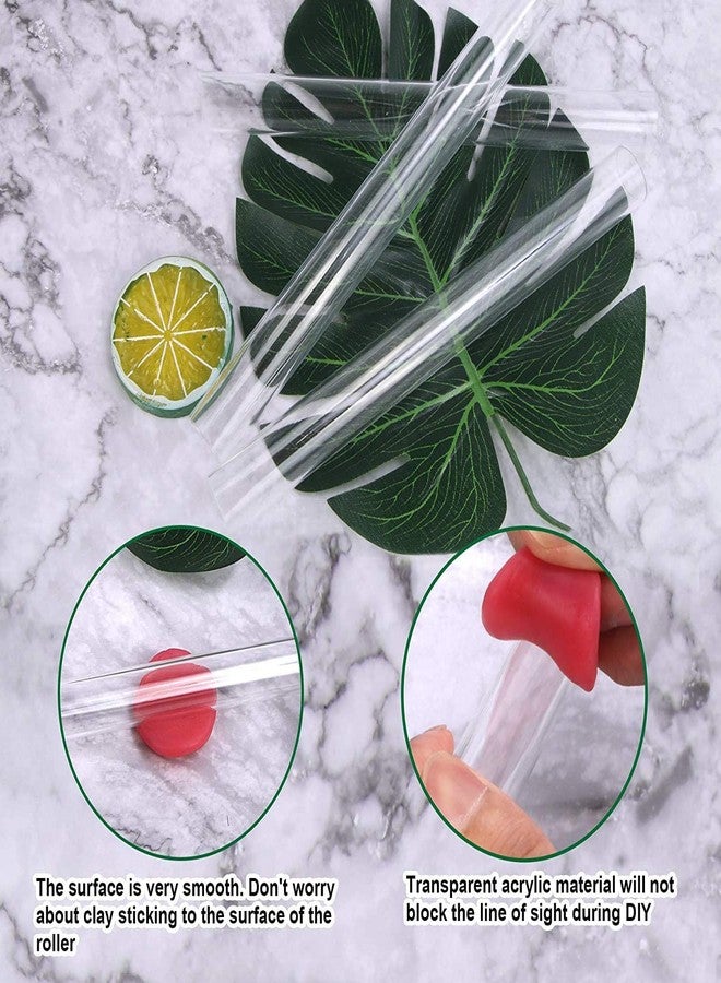 ikis Acrylic Roller 8" and Sheet 4 X 6" Combo for Polymer and Air Dry Clay Rolling Jewelery Making, Clear - Image 3