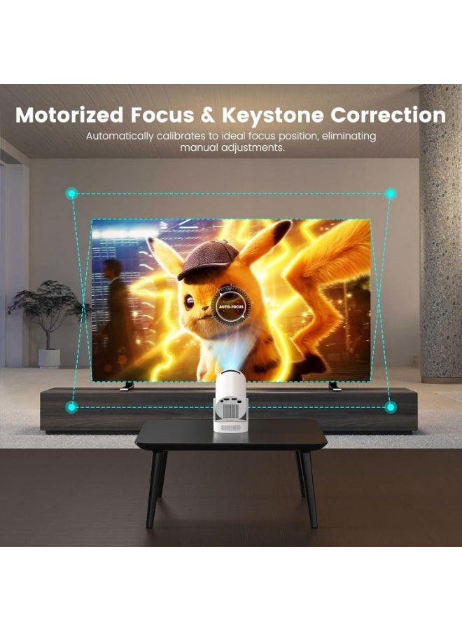 HS Hifi Speaker LCD Projector Support HD 1080P 4K  Lumen Smart Projector with Wifi Bluetooth 5.0 11 Portable Mobile Home Theater Suitable for Games Office Movies - Image 5