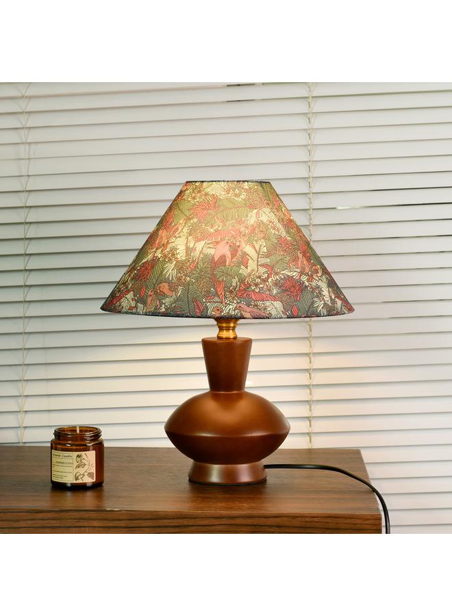 Bluejw New Shanghai Style Retro Style Table Lamp Bedroom French Middle Ancient Printed Design Living Room Side Cabinet Decorative Solid Wood Bedside Lamp - Image 4