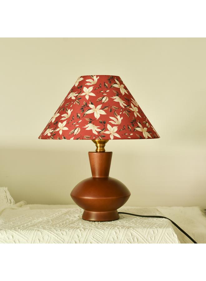 Bluejw New Shanghai Style Retro Style Table Lamp Bedroom French Middle Ancient Printed Design Living Room Side Cabinet Decorative Solid Wood Bedside Lamp - Image 1