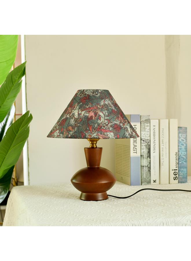 Bluejw New Shanghai Style Retro Style Table Lamp Bedroom French Middle Ancient Printed Design Living Room Side Cabinet Decorative Solid Wood Bedside Lamp - Image 5