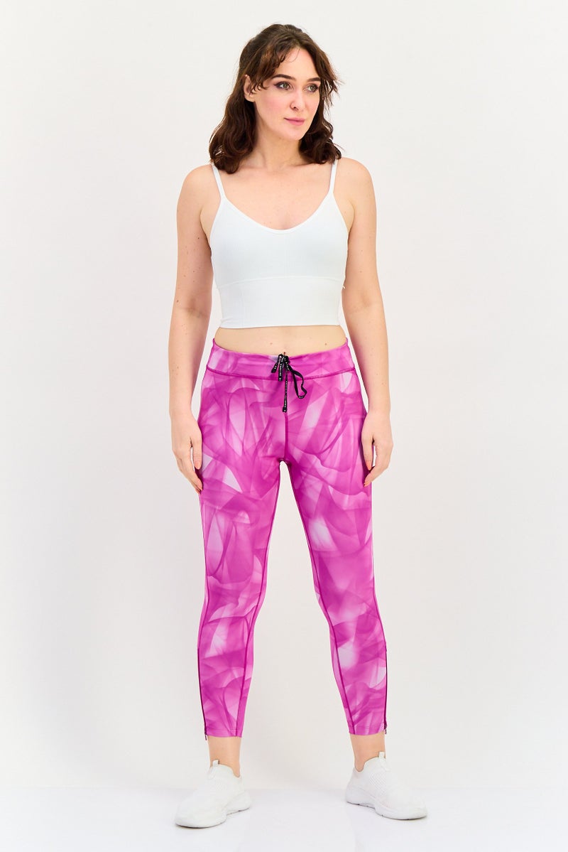 Nike Women Dri-Fit Running 3/4 Tight, Fuchsia - Image 2