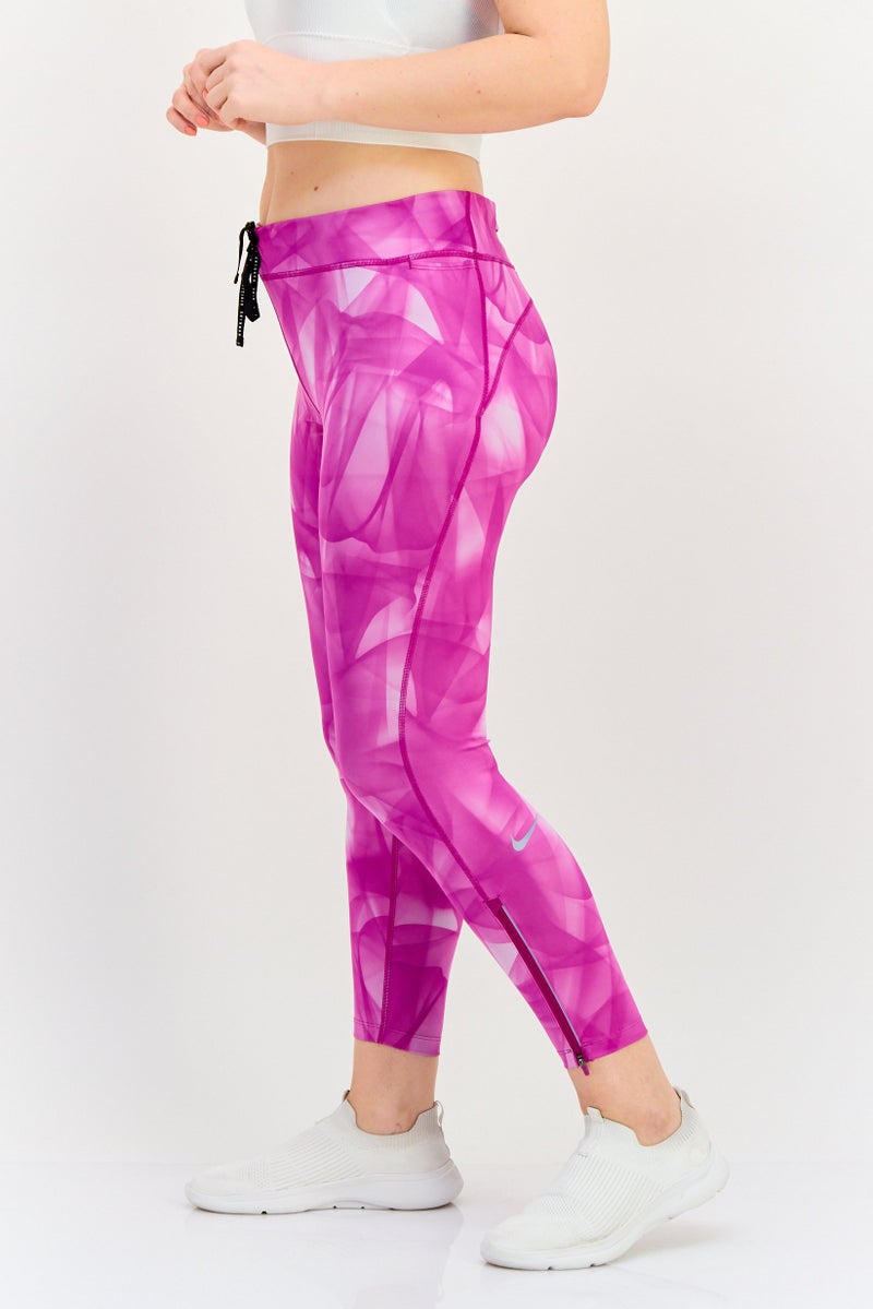Nike Women Dri-Fit Running 3/4 Tight, Fuchsia - Image 4