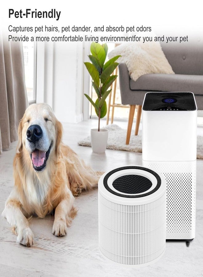 FilledwithLove Core 300 Core 300s Filter Compatible with LEVOIT Core 300 and Core 300S VortexAir Air Purifier, Core 300-RF and Core P350 3-in-1 Hepa Filter, Part No. Core 300-RF and Core P350-RF, 2 Pack yellow - Image 2