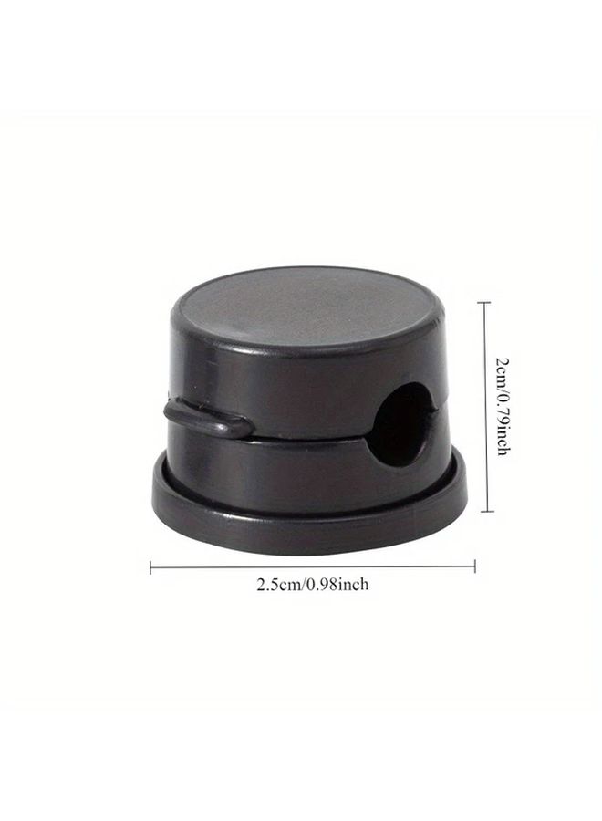 Rotatable Cable Organizer 2Pcs Desktop Cord Management Clip with Magnetic Suction Black - Image 5