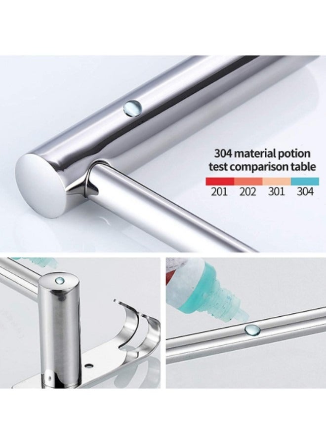 GGEROU Bathroom Towel Rack Set with 3 Hook,304 Stainless Steel Towel Bar, 3 Layer - Image 3