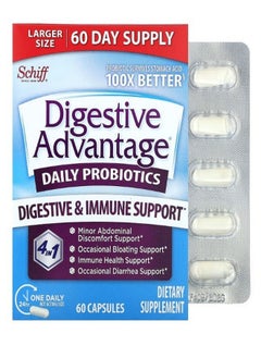 Schiff Digestive Advantage Daily Probiotic 60 Capsules  - Image 1