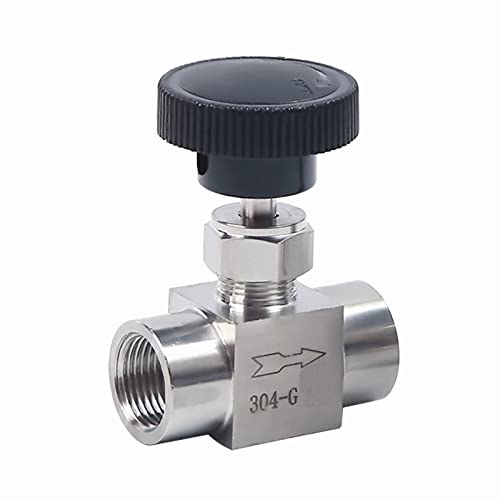 ThsGivingStore 18 14 38 12 Inch G Valves 304 Stainless Steel G Female Needle for Valve Flow Control Water Gas OilFerrule StraightThrough Female Needle ValveControl Needle Valve - Image 1