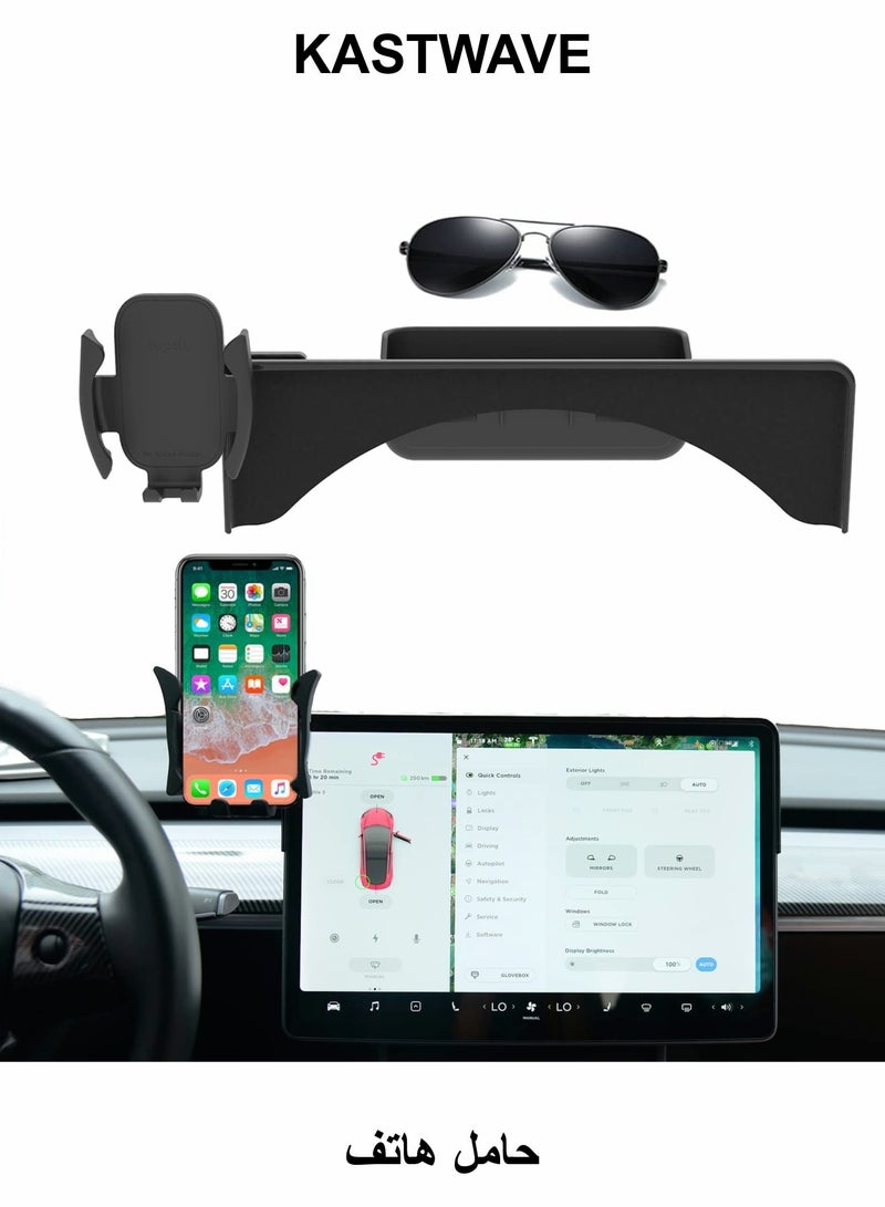 KASTWAVE Phone Holder for Tesla Model Y Model 3 Compatible with 5.5-7.0 Inch Smartphones - Image 1