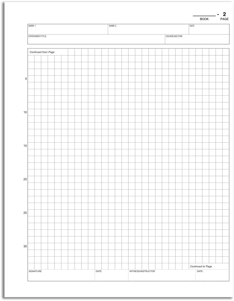 BookFactory دفتر مختبر الطلاب بدون كربون - 25 مجموعة من الصفحات (8.5'' × 11'') (ناسخ) - صفحات شبكة علمية، غلاف شفاف متين، تجليد واير-أو (صنع في الولايات المتحدة)  - Image 5