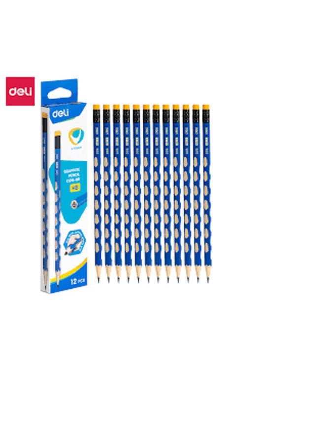 Deli Graphite Pencilhb ，12Pcs 