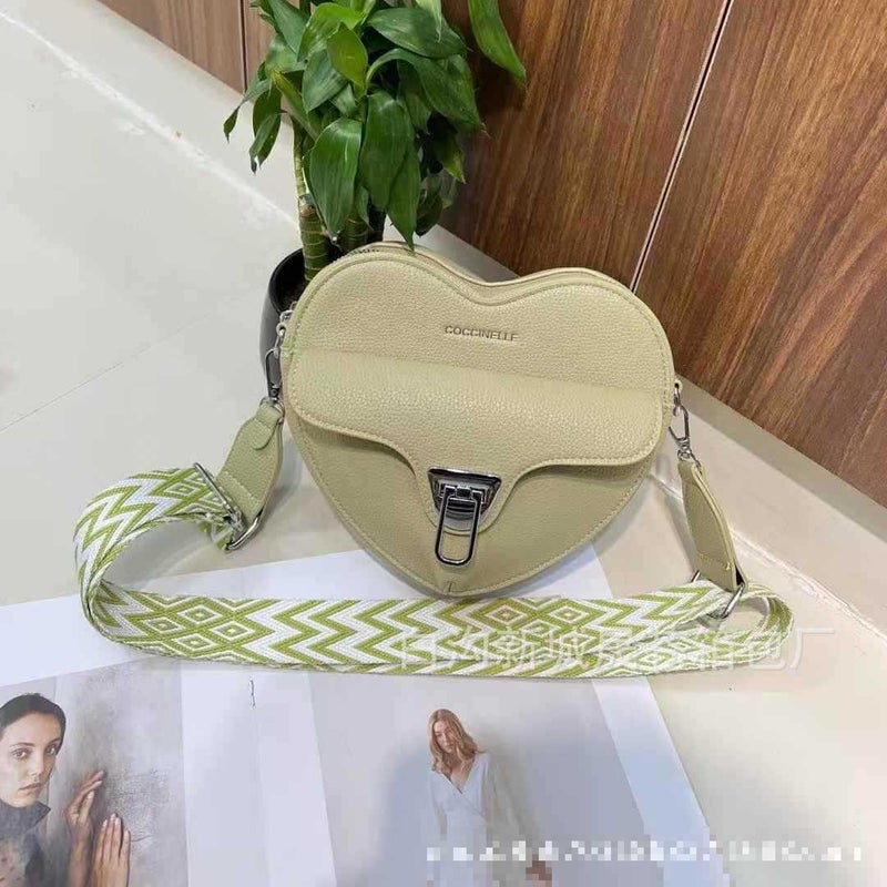 Women's Heart-Shaped PU Leather Shoulder Bag Crossbody - Image 4