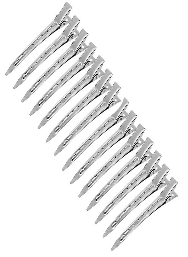 VIVIAN Steel section Clip For Hair Section & Partition For Hair Cut Salon Use Hair styling Clip PACK OF 12PC - Image 1