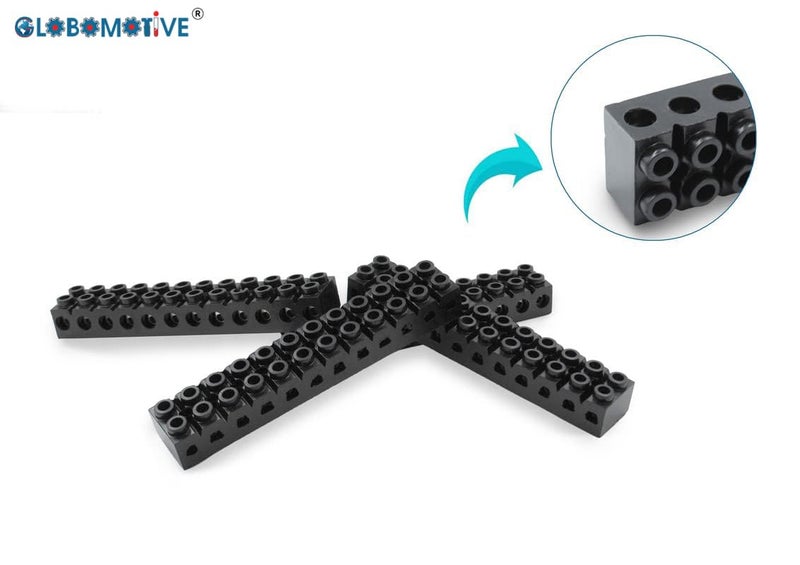 GLOBOMOTIVE GLOBOMOTIVE Control Panel 15A 12 Way Bakelite Connector Strip Double Row Barrier Black Terminal Pack of 1  - Image 3