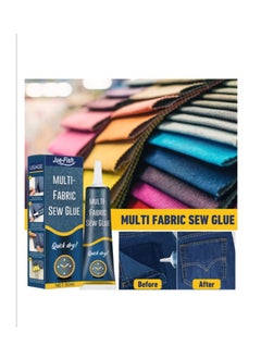 JUE-FISH Multi-Fabric Sew Glue, Fabric Glue Permanent Clear Washable For Patches Drying Waterproof Adhesive All Fabrics, Clothes, Cotton  - Image 4