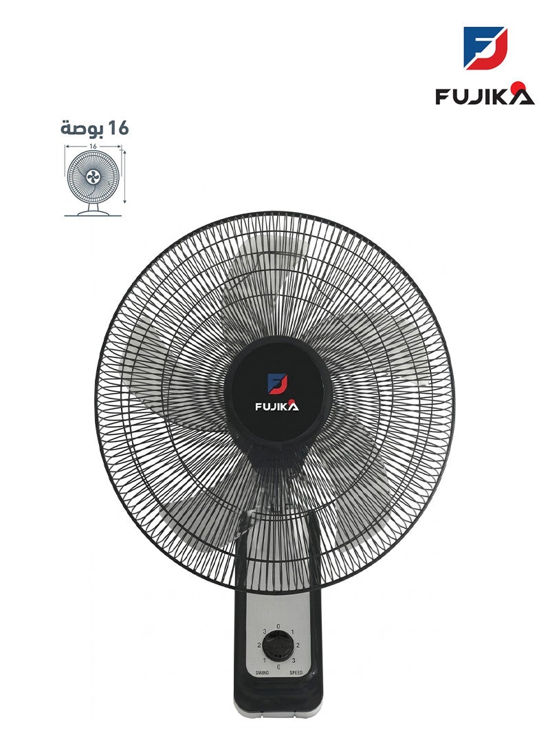 FUJIKA 16-inch Wall Fan – 3 Speeds – 70W Power – FJK-40KZF - Image 1