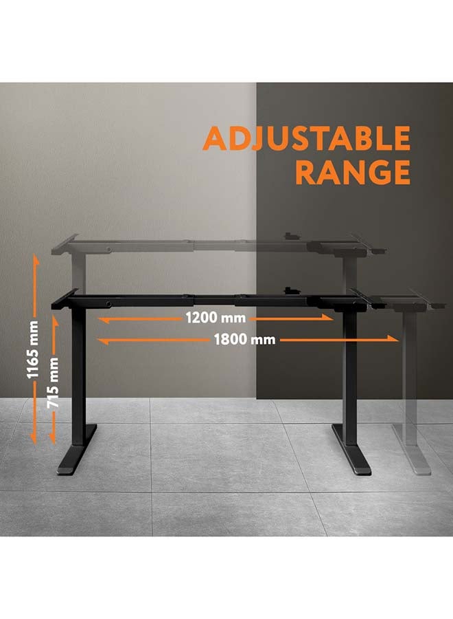 Sky Land Electric Height-Adjustable Standing Desk Frame, Ergonomic Sit-Stand Workstation, Customizable Height, Dual Motor Design, Smart Controller for Home & Office, Black (Frame Only) - Image 4